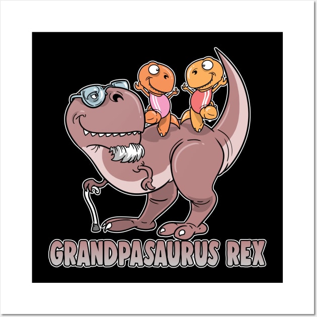 Grandpasaurus Grandpa T-Rex Dinosaur Dino Wall Art by ModernMode
